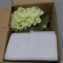 Hollyone Hydrangea Artificial Flowers with Glass Vase Green Silk Faux Flowers Arrangements in Vase with Faux Water Fake Floral Bulk Bouquet for Home Decor Table Centerpiece Decorations