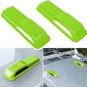 Engine Hood Hinge Cover Trim Exterior Accessories Decoration for 2018-2025 Jeep Wrangler JL JLU Sports Sahara Freedom Rubicon Unlimited Gladiator JT 2-Door & 4-Door (Green 2PCS)