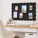 Fluxynara Scalloped Felt Bulletin Board, 35.4"x23.6", Black