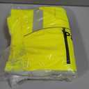 PAFESTER Safety Reflective Rain Jackets for Men Winter Yellow Insulated Rain Coats Waterproof Hoodie with Multiple Pockets (Yellow, L)