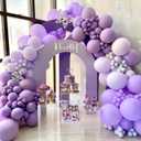Butterfly Balloons Arch Garland Kit,Light Pastel Metallic Purple Balloons with Lavender Lilac Foil Butterfly for Girl's Birthday Baby Shower Wedding Mother's Day Valentines Party Decorations