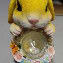 Solar Garden Statue - Outdoor Decor, Yard Decorations for Balcony, Backyard, Lawn Ornament - Unique Birthday & House Warming Gift for Women, Mom, Grandma - Cloud White Owl Figurine