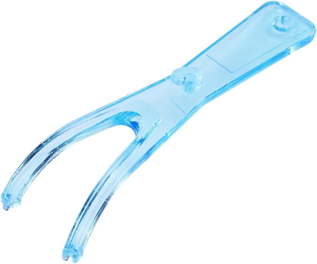 Healifty Dental Floss Holder for Teeth - Reusable Reusable Floss Handle Holder Replacements Floss Handles for Tooth Cleaning (Blue) (1 Pack Blue)