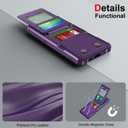 Fofvccv Wallet Case for Samsung Galaxy S24 FE with Card Holder Slots, Luxury PU Leather Folio Flip Kickstand Cover Shockproof TPU Phone Case for Galaxy S24 FE - ZM Purple