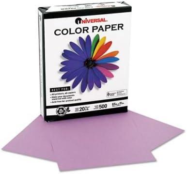 Universal Premium Color Copy/Laser Paper, Orchid, 20lb, Letter, 500 Sheets (11212)