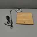 LED Aquarium Light 360 Degree Full Spectrum LED Light with Bamboo Board 10W Nano Fish Tank Light USB Powered Flat Nano Aquarium Light Bett a Fish Tank Light for Plant Growth (10w m / 8.66x9.25inch)