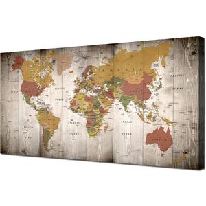 Retro Nautical Wall Decor Framed Canvas Wall Art Rustic Large Canvas Pictures Artwork Prints for Office Home Living Room Bedroom Decoration 24"x 48", 47.3"L x 23.6"W