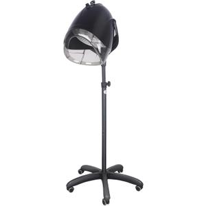 1000W Professional Hooded Hair Dryer, Standing Blow Hair Dryer with Cap and Wheels, Temperature and time are Adjustable, Suitable for Salon and Home (Black)