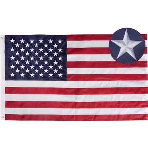 Bradford American Flag 2x4 ft Outdoor Embroidered US USA Flags Double Sided Heavy Duty, 24x48 inch American Flag with 2 Brass Grommets Outsides Insides Decoration