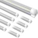 8-Pack 4FT T8 LED Shop Light, 42W 6300 Lumen 5000K Daylight, Linkable with Plug Shop Lights for Garage Ceiling Workshop Commercial Lighting 