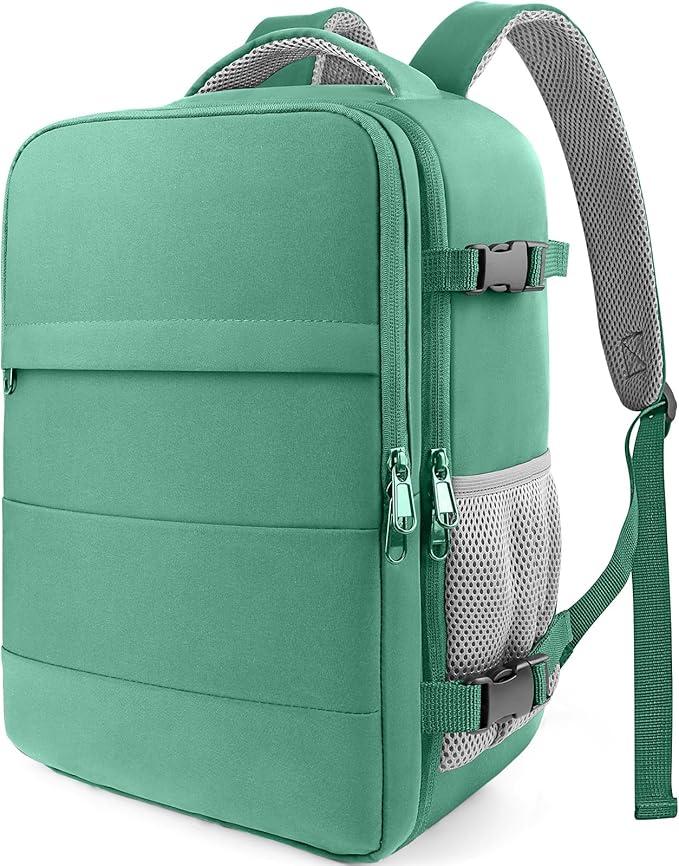 HOTOR Travel Backpack - Flight Approved Travel Bag for Men and Women, Carry on Luggage for 15.6" Laptop and Travel Essentials for Work, Business, Weekender, College 12.8"x8.3"x18.5" ( Dark Green) (Large)