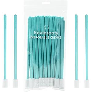 50PCS Disposable Crevice Cleaning Brush Kit, Disposable Toilet Brush, Window Sill, Keyboard, Car AC Cleaner (Blue)