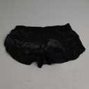 Rexcyril Men's Boxer Jockstrap Sexy Underwear, Silky Satin Split Side Gym Running Active Shorts, Black, X-Large