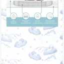 Dream On Me5" Spring Coil Portable Crib Mattress White/Blue