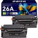 InkNI Compatible 26A Toner Cartridge Replacement for HP 26A 26X CF226A CF226X Toner Cartridge|Compatible for HP LaserJet Pro M402dn, M402dne, M402dw, M402n,MFP M426fdn, M426fdw Printer (Black, 2-Pack)