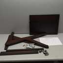 Auroral Zone Solid Bamboo Wood End Table, Small Rolling Side Table Beside Couch, Night Stand for Sofa, Coffee, Bedroom, Living Room (ZY Shape, Walnut)