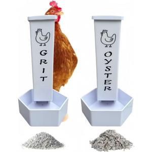 Chicken Oyster Shell Feeder and Grit Feeder Combo/Can be Suitable for Baby Chick, Duck, Turkey Feeders