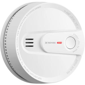 X-Sense Smoke Detector, 10-Year Battery Smoke Fire Alarm with Photoelectric Sensor, LED Indicator & Silence Button, 1-Pack (1-Pack)