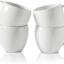 Coffee Mugs Set of 4, Stoneware 16 oz Coffee Cups for Latte, Tea, Milk, Cappuccino, Ceramic Tea Cups for Housewarming Wedding Gift, Microwave & Dishwasher Safe, Matte White