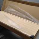 Furnnylane 5 Panel Short Room Divider Screen,Beige Freestanding Partition,Small Bamboo Panel Divider for Room Seperation,3.95 FT Tall