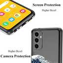 Unov Case Designed for Galaxy A13 / A04S, Crystal Clear Phone Case with [Anti-Slip Embossed Pattern], Shockproof Slim Protective [Anti-Yellowing TPU] Back Cover, Great Wave