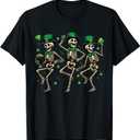 Skeleton Leperchaun Funny Skeleton Dancing St Patricks Day T-Shirt, Size: XL