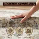 Muddy Mat® Tuscany 8ft x 10ft Washable Muddy Carpet for Living Room, Bedroom & Dining Room – Modern Soft Low Pile Non Slip Carpet – Pet Friendly Waterproof Foldable Area Rugs for Home