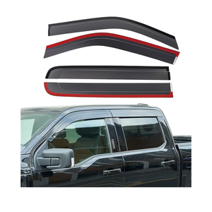 JOYTUTUS Vent Visor Compatible with 2015-2024 Ford F150, 2017-2024 F-150 Raptor Crew Cab, Outside Mount Car Window Rain Guards Deflectors, Vent Shades Accessories