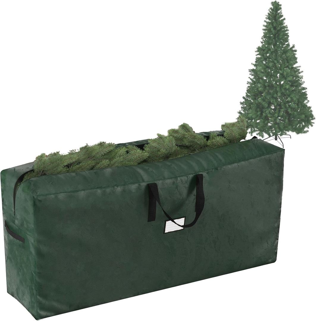 Christmas Tree Storage Bag - Storage Bags for 9FT Disassembled Artificial Trees, Seasonal Decor, Packing, Moving, and Home Organizer by Elf Stor (Green)