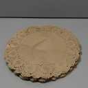 Juvale Paper Placemats - 12-Inch Round, Brown, 250 Count - Disposable Placemats & Lace Doilies - Paper Chargers for Dinner Plates - Tea Party Decorations & Wedding Table Decor