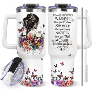 Daughter Gifts from Mom Dad - Valentines Day Gifts for Daughter - Daughters Birthday Gift - Best Daughters Ever Gift - Inspirational Present for Daughter's Adult - 40 Oz Tumbler