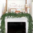DearHouse Norfolk Pine Garland Christmas Decoration, Artificial Greenery Garland Norfolk Pine Leaves for Holiday Season Mantel Fireplace Table Runner Centerpiece (6 Feet)