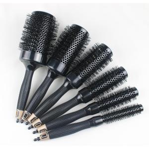 The Curling Comb is All Black, Ceramic Aluminum Tube, thermally Conductive, Fluffy, hairstyling, Curly Hair, Like a Rubber Handle, Hair Rolling Comb, 32mm