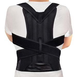 Posture Corrector for Women and Men, Adjustable Back Straightener Posture Corrector,Upper Lower Back Brace Support Belt for Men Women Body Neck Shoulder Trainer (XXL, Black)