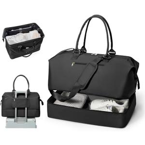 Travel Duffel Weekender Bag Women Tote Carry On Bags With Shoe Compartment, X-Large