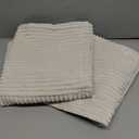 MIULEE Decorative Throw Pillow Covers for Couch Bed Livingroom 18x18 Inch Set of 2 Beige Boho Accent Throw Pllows Broadside Striped Patchwork Soft Corduroy Pillowcases