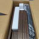 Furologee 6 Tier Bookshelf, Tall S Shaped Geometric Bookcase, Modern Display Shelf Standing Unit, Wood Metal Decorative Divider Rack for Living Room Bedroom Office, Rustic Brown