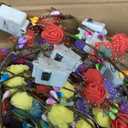 Chumia 50 Pcs LED Flower Crowns Headbands Light up Flower Wreath Garlands Glow in The Dark Floral Headpiece Hair Accessories for Women Mardi Gras Birthday Cosplay Holiday Wedding Princess Party