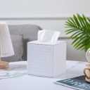Tissue Box Cover Square,White Tissue Holder for Bathroom Accessories,Bathroom