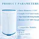 Spa Filter Compatible with FC-2402, Watkins 303279, 5CH-37, 78460, PFF42TC-P4, 1 Pack