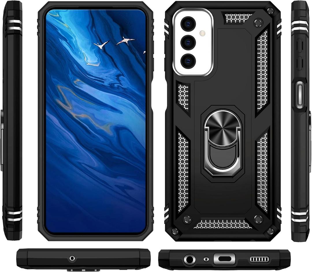 Case for Samsung Galaxy M23 5G Case Cover,Magnetic Car Mount Bracket Shell Case for Samsung SM-M236B/DS Galaxy M23 5G / SM-M236Q/DS SM-M236L / Galaxy Buddy 2 Case Black