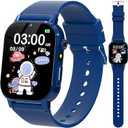 Kids Smart Watch Boys, Smart Watch for Kids Age 5-12 with 32 Puzzle Games 12/24 Hr Camera HD Touch Screen Video Music Alarm Pedometer Audiobook Flashlight Birthday Gifts Toys for 6 7 8 9 10 Years Old (Blue)