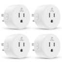 EIGHTREE Smart Plug, WiFi Outlet Works with Alexa & Google Home, Smart Home Socket with Remote Control & Timer Function, 2.4GHz WiFi Only, 4 Packs