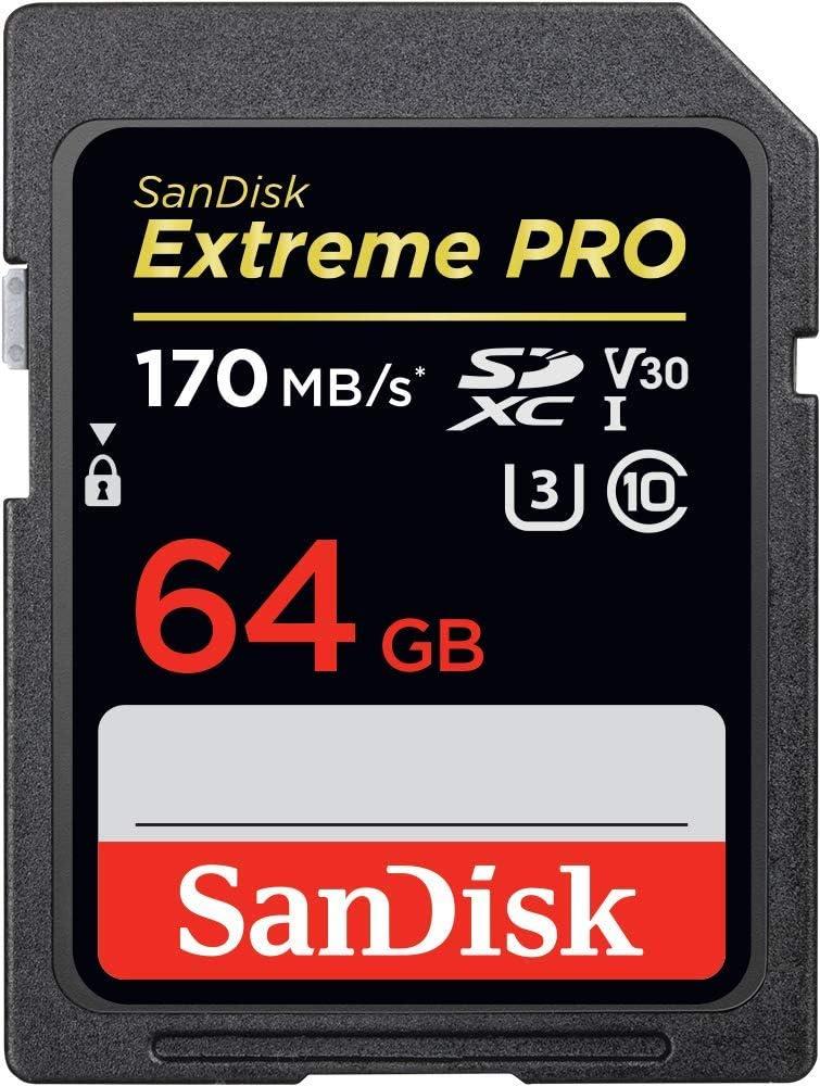 [Older Version] SanDisk 64GB Extreme PRO SDXC UHS-I Card - C10, U3, V30, 4K UHD, SD Card - SDSDXXY-064G-GN4IN