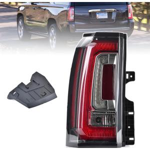 Goopool Tail Lights Assembly Compatible With GMC Yukon/Yukon XL 2015 2016 2017 2018 2019 2020 Left Driver Side LED Lens Taillights Brake Signal Assembly With Bulb