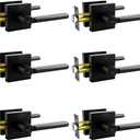KAMOTA Privacy Door Levers, 6 Pack Matte Black Door Handles, Interior Keyless Door Lock, Left and Right Hand Reversible Doorknob, for Bed and Bathroom