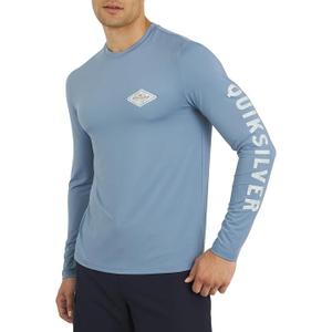 Quiksilver Men's Swimwear Regular Fit UPF 50 Long Sleeve Sun Tee Rash Guard Shirt, XXL