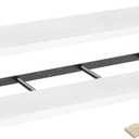 QEEIG Floating Shelves for Wall 55.1" Extra Long - Wall Mounted Shelf Bathroom Kitchen Living Room Bedroom Farmhouse Home Decor Display Bookshelf Large 55.1 x 9.3 inch Set of 2, White (008-140W)
