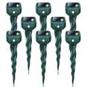 Mole Repellent Solar Powered, 8 Pack Snake & Skunk Repellent for Yard, IP 65 Waterproof Ultrasonic Deterrent Stakes, Get Rid for Rabbit, Gopher, Vole, Chipmunk, Deer, Groundhog for Lawns Garden