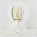 MEEDEE Ivory Velvet Ribbon 5/8 Inch Single Face Nylon Velvet Ribbon 25 Yards Cream Velvet Ribbons for Christmas Tree, Ornaments, Gift Wrappig, Rustic Wreath, Invitations, Bouquet, Sewing Crafts